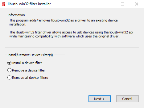 Libusb win32 USB Driver